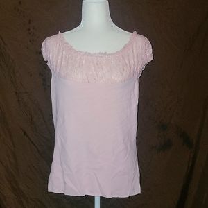 Pink lace shirt
